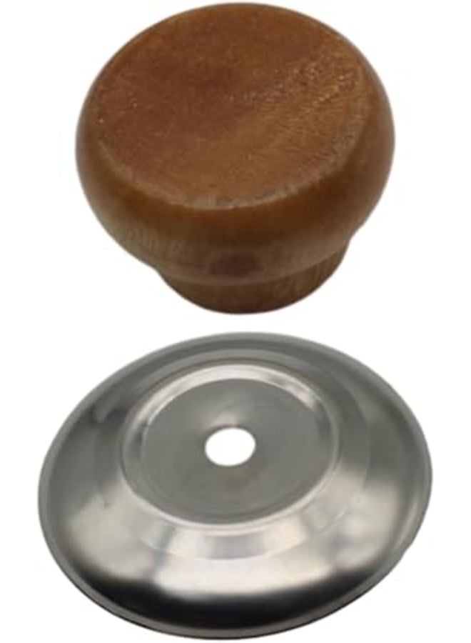 2pcs Pot Lid Knobs Universal Kitchen Cookware Replacement Pot Lid Knobs Pan Lid Holding Handle (Wooden) - Image 2